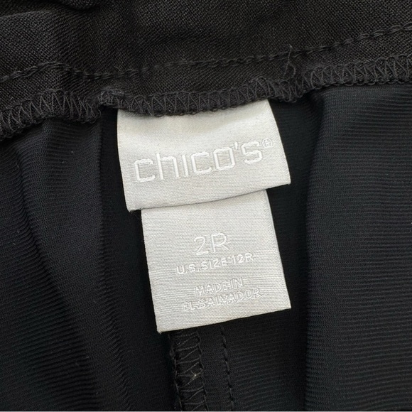 Chico’s Brigitte Basic Slit Ankle Pants pull-on stretch classic sz 12R - Picture 6 of 7